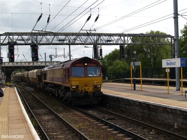 66044 passing Bedford station