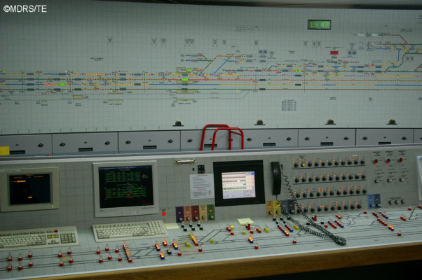 One of the signallers' workstations
