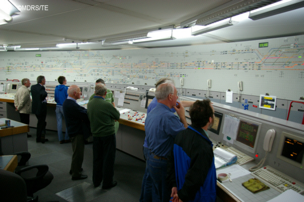 Members at the mainline signalling centre