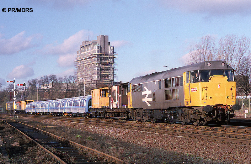 31161 and 1986 Prototype Tube Stock at Aylesbury (Peter Robins)